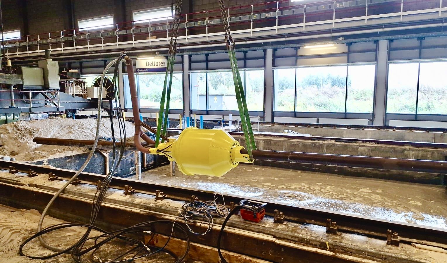 Frequensea Decommissioning Tool during phase 2 testing at the Deltares test basin